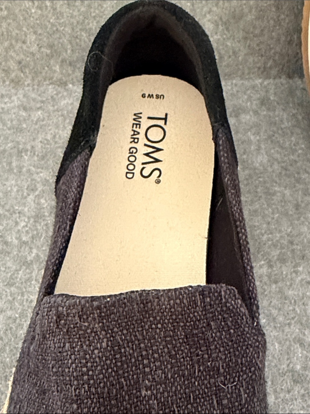 Toms - Womens Jocelyn slip ons espadrilles black size 9 NWOB textile and leather - Picture 10 of 10